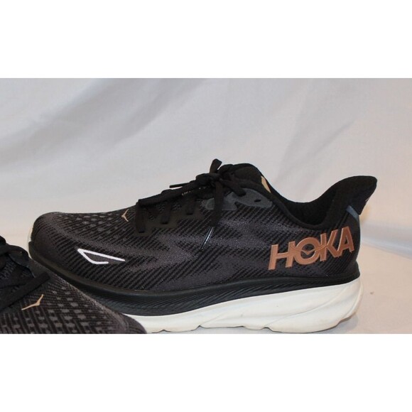NIB Hoka One Women's Clifton 9 Running Sneakers BRGL BLACK ROSE GOLD - Picture 4 of 7